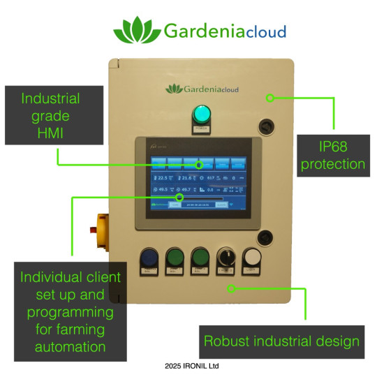 GardeniaCloud profesionālā siltumnīcas automatizācijas sistēma