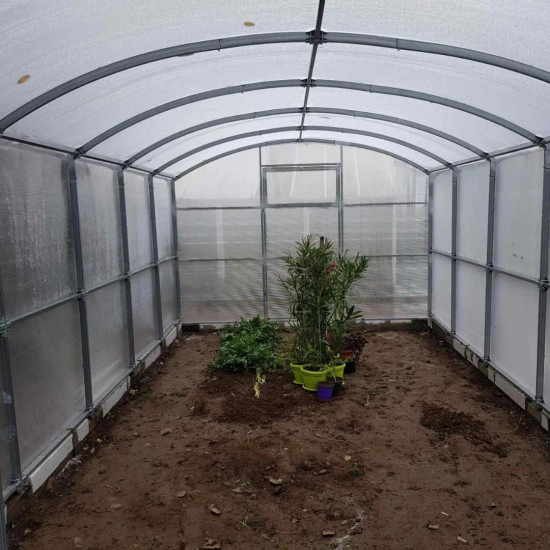 FLORISTA/TAISNSIENU arkveida polikarbonāta siltumnīca  3x4m ar polikarb. 4mm