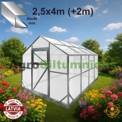 SILTUMNĪCA  CLASSIC 2.5x4m ar 4mm polikarbonātu