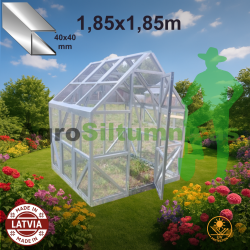 SILTUMNĪCA  MICRO 1.85 x 1.85m - polikarbonāts 4mm