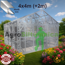 PROFI SILTUMNĪCA 4x4m ar polikarbonātu 4mm.
