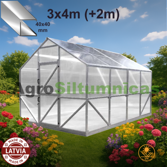 SILTUMNĪCA  VICTORIA 3x4m ar 4mm polikarb.